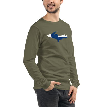 Michigan Upper Peninsula T-Shirt (w/ UP Finland Flag Outline) | Unisex Long Sleeve