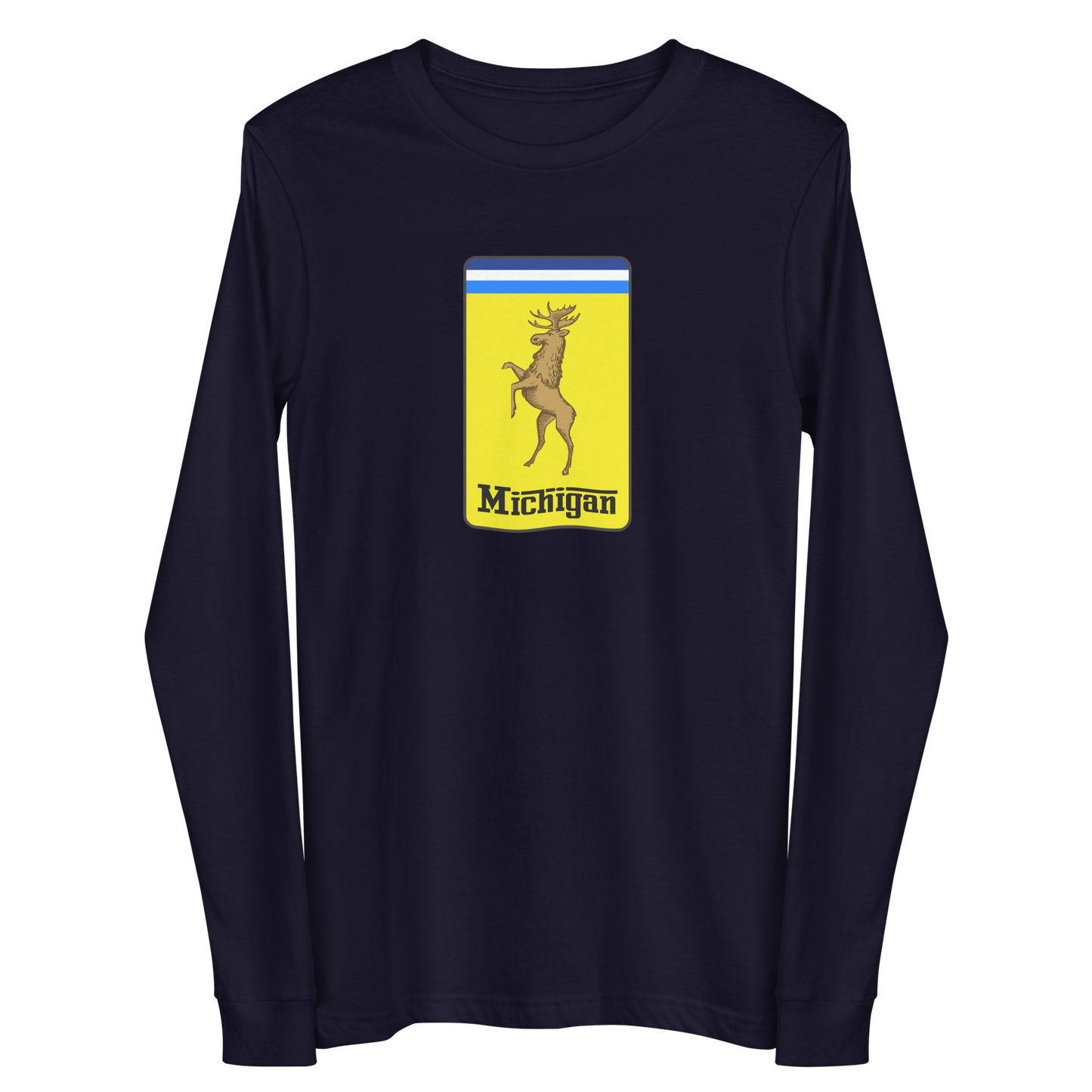 'Michigan' Unisex Long Sleeve T-Shirt (Italian Sports Car Parody)