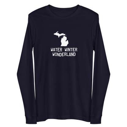 Michigan 'Water Winter Wonderland' Long Sleeve T-Shirt | Unisex