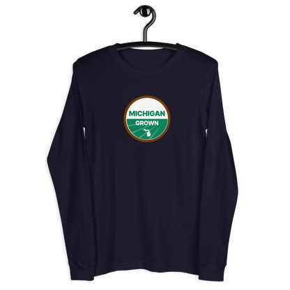 'Michigan Grown' Long Sleeve T-Shirt (Organic Certification Parody)