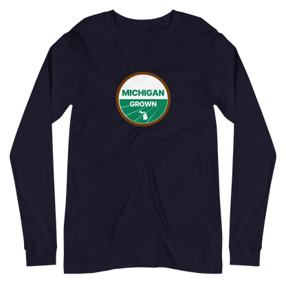 'Michigan Grown' Long Sleeve T-Shirt (Organic Certification Parody)