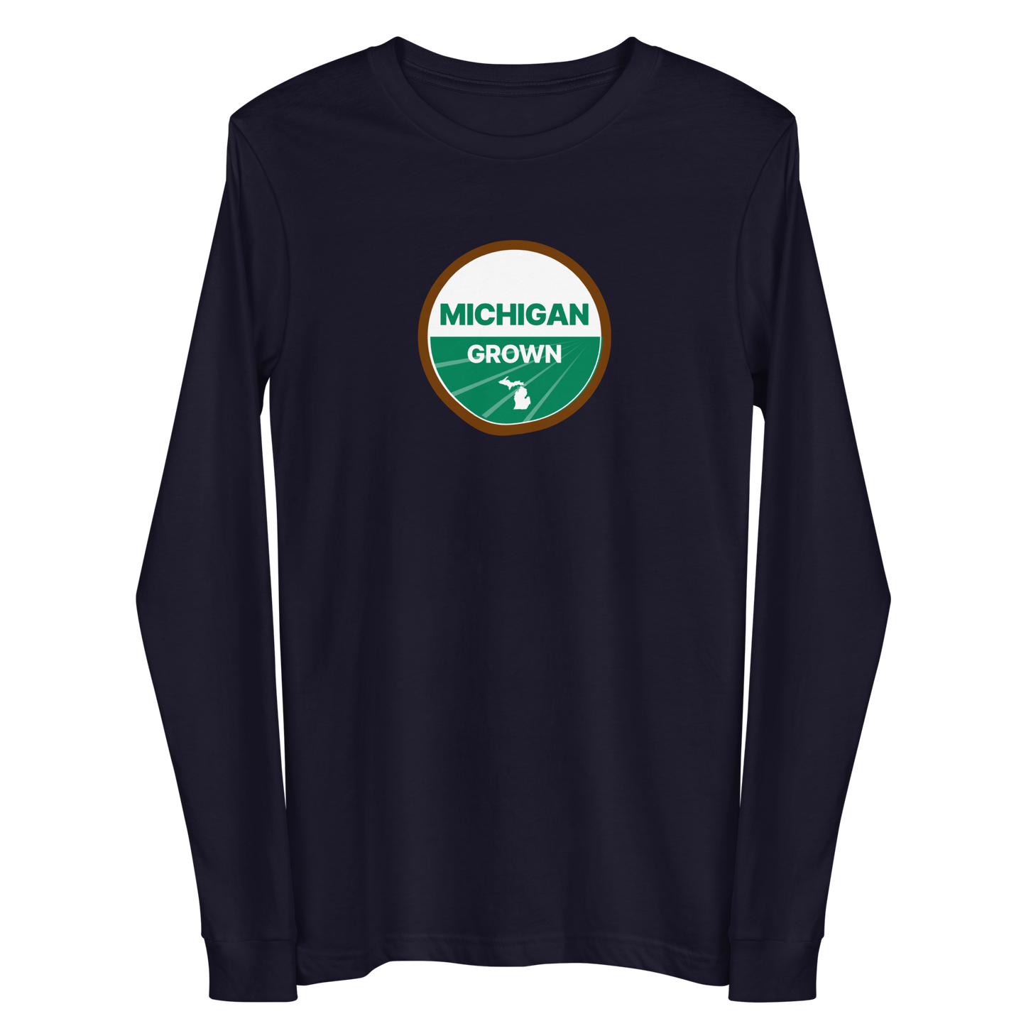 'Michigan Grown' Long Sleeve T-Shirt (Organic Certification Parody)