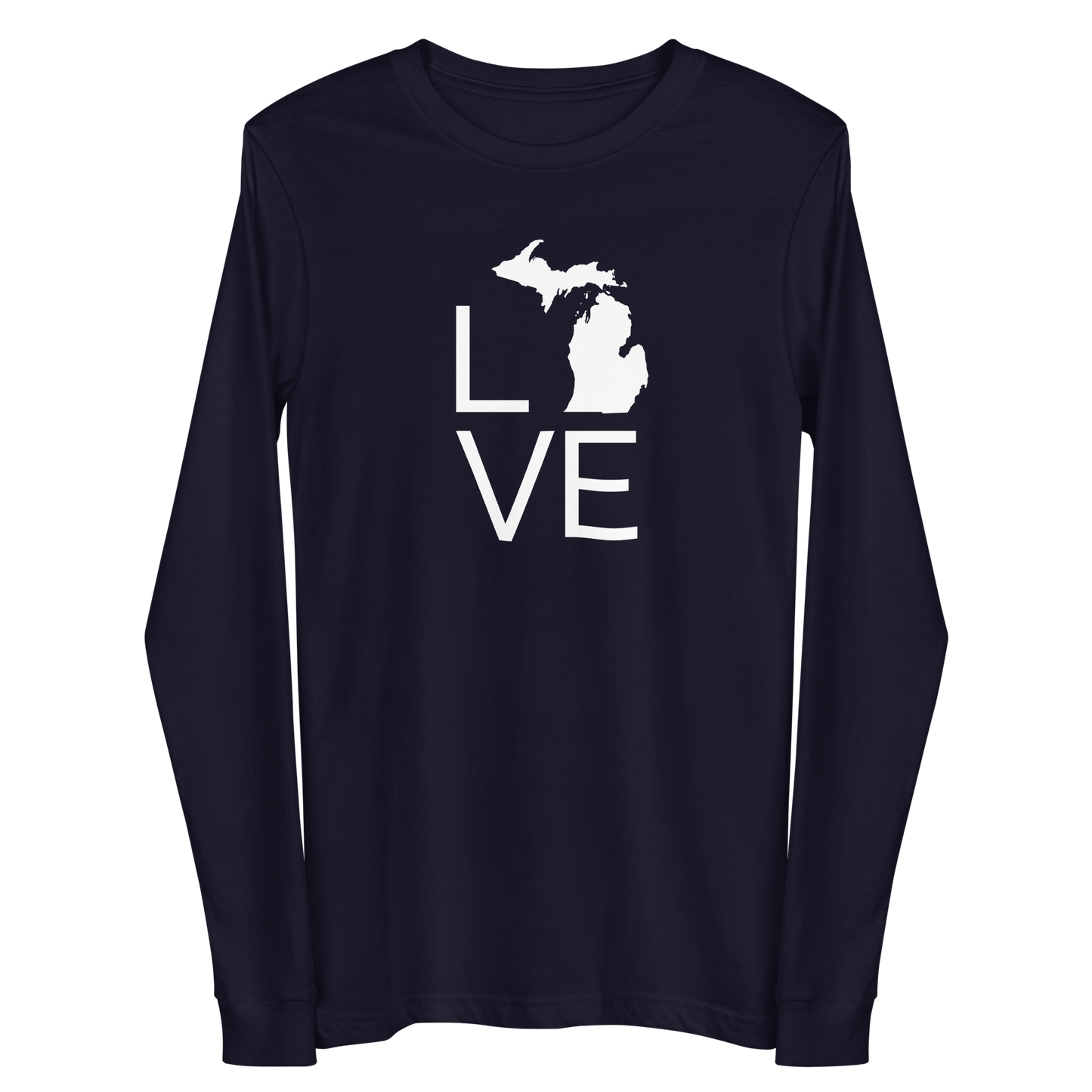 Michigan 'Love' T-Shirt (Thin Sans Font) | Unisex Long Sleeve