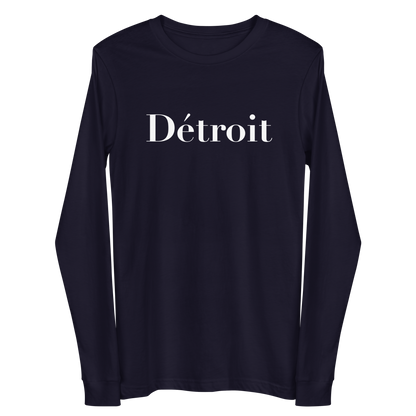 'Détroit' T-Shirt (Didot Font) | Unisex Long Sleeve