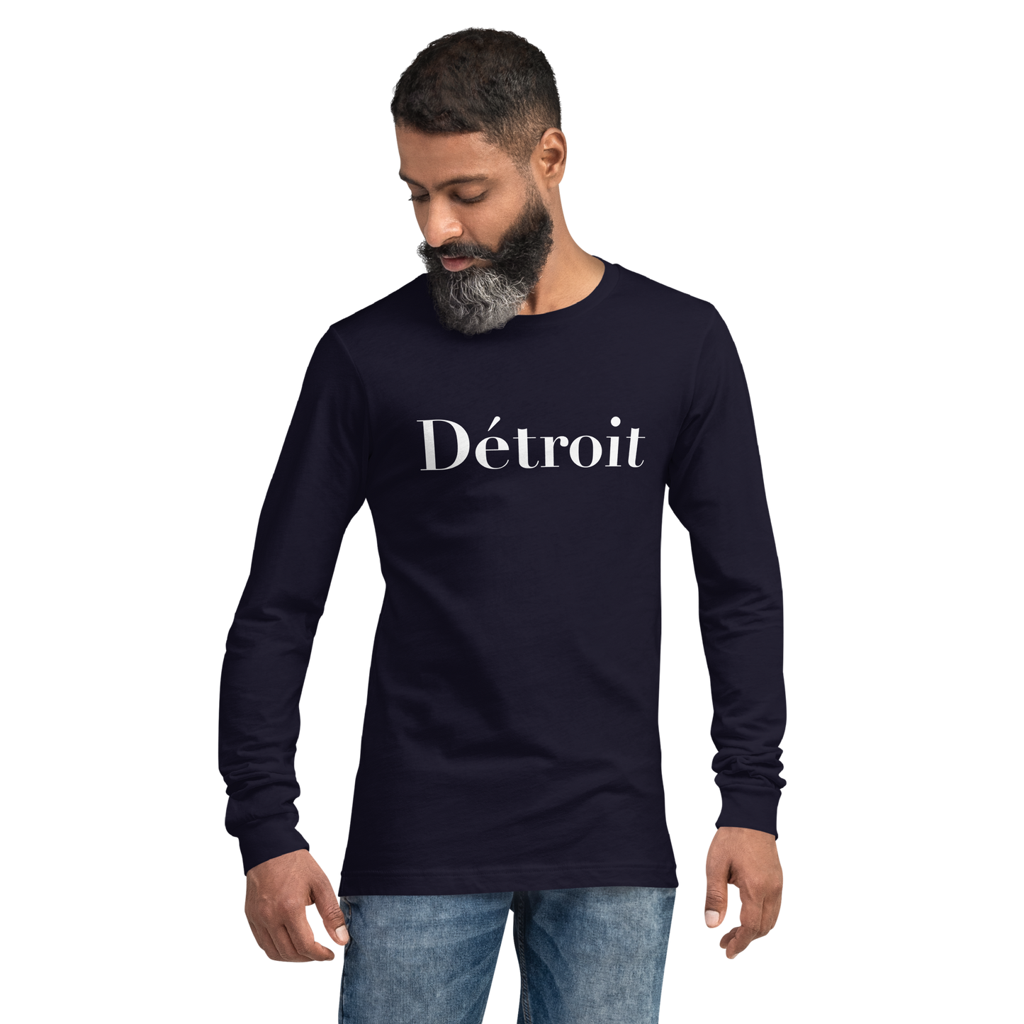 'Détroit' T-Shirt (Didot Font) | Unisex Long Sleeve