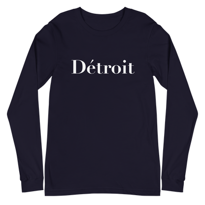 'Détroit' T-Shirt (Didot Font) | Unisex Long Sleeve