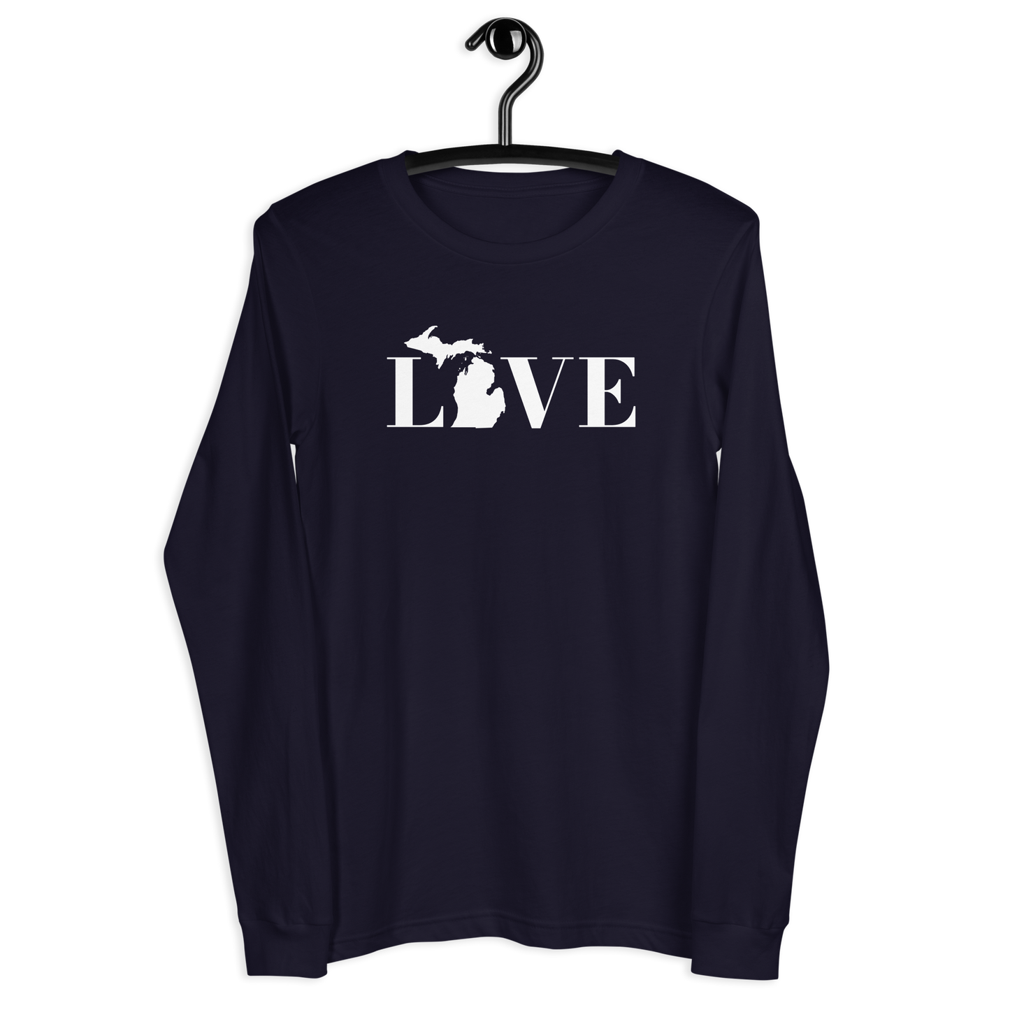 Michigan 'Love' T-Shirt (Didone Font) | Unisex Long Sleeve