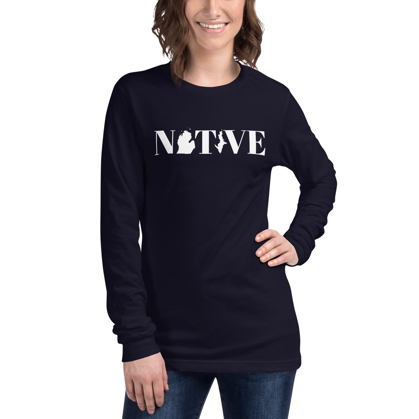 Michigan 'Native' T-Shirt (Didone Font) | Unisex Long Sleeve