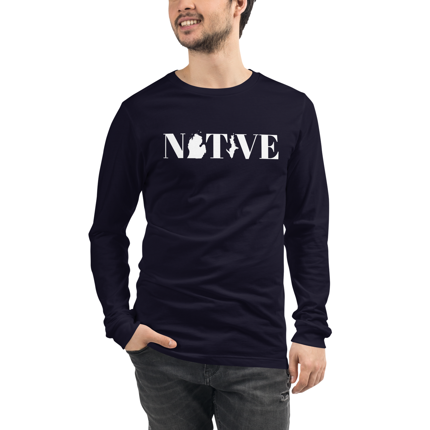 Michigan 'Native' T-Shirt (Didone Font) | Unisex Long Sleeve