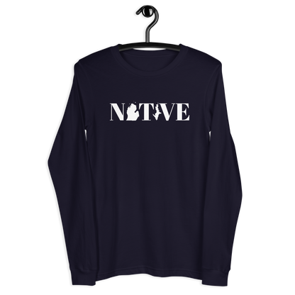 Michigan 'Native' T-Shirt (Didone Font) | Unisex Long Sleeve