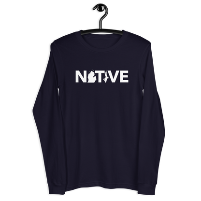 Michigan 'Native' T-Shirt (Geometric Sans Font) | Unisex Long Sleeve