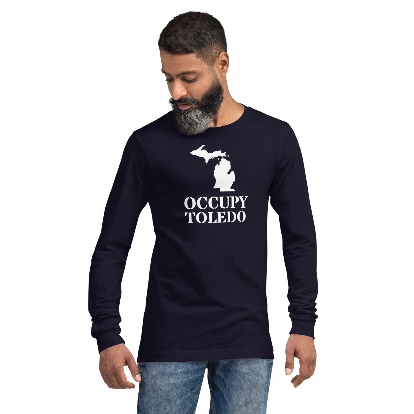 'Occupy Toledo' T-Shirt (w/ Corrected Michigan Outline) | Unisex Long Sleeve