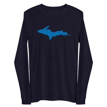 Michigan Upper Peninsula T-Shirt (w/ Azure UP Outline) | Unisex Long Sleeve