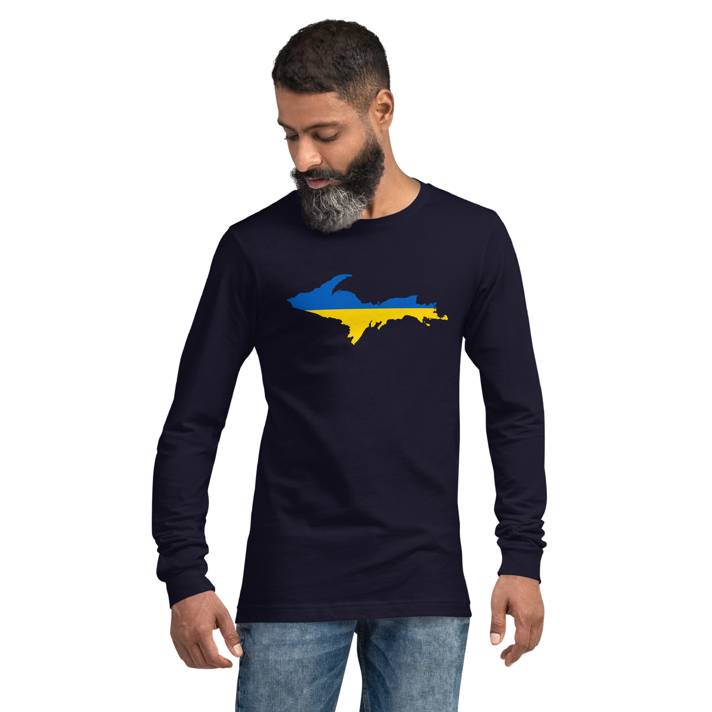 Michigan Upper Peninsula T-Shirt (w/ UP Ukraine Outline) | Unisex Long Sleeve