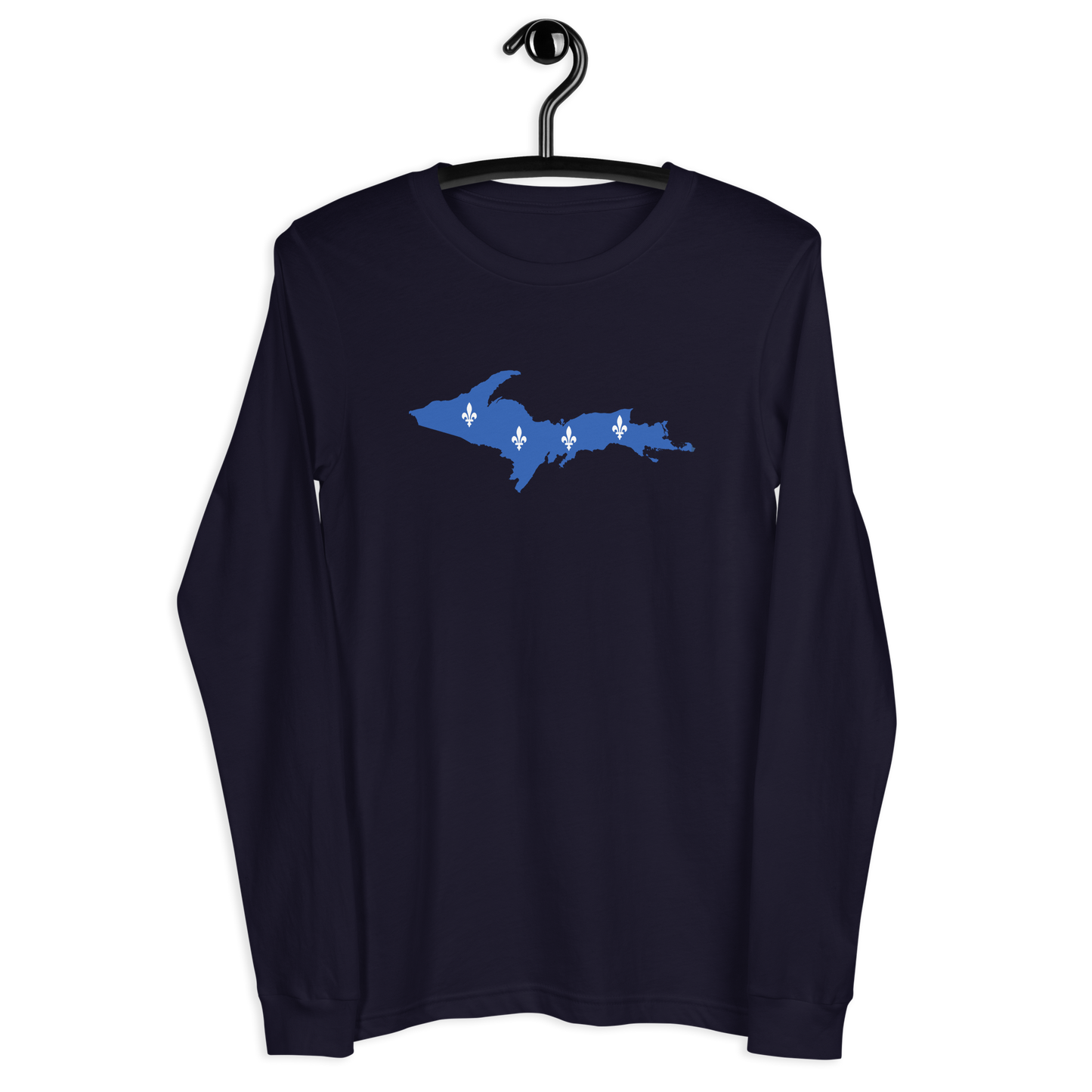 Michigan Upper Peninsula T-Shirt (w/ UP Quebec Flag Outline) | Unisex Long Sleeve