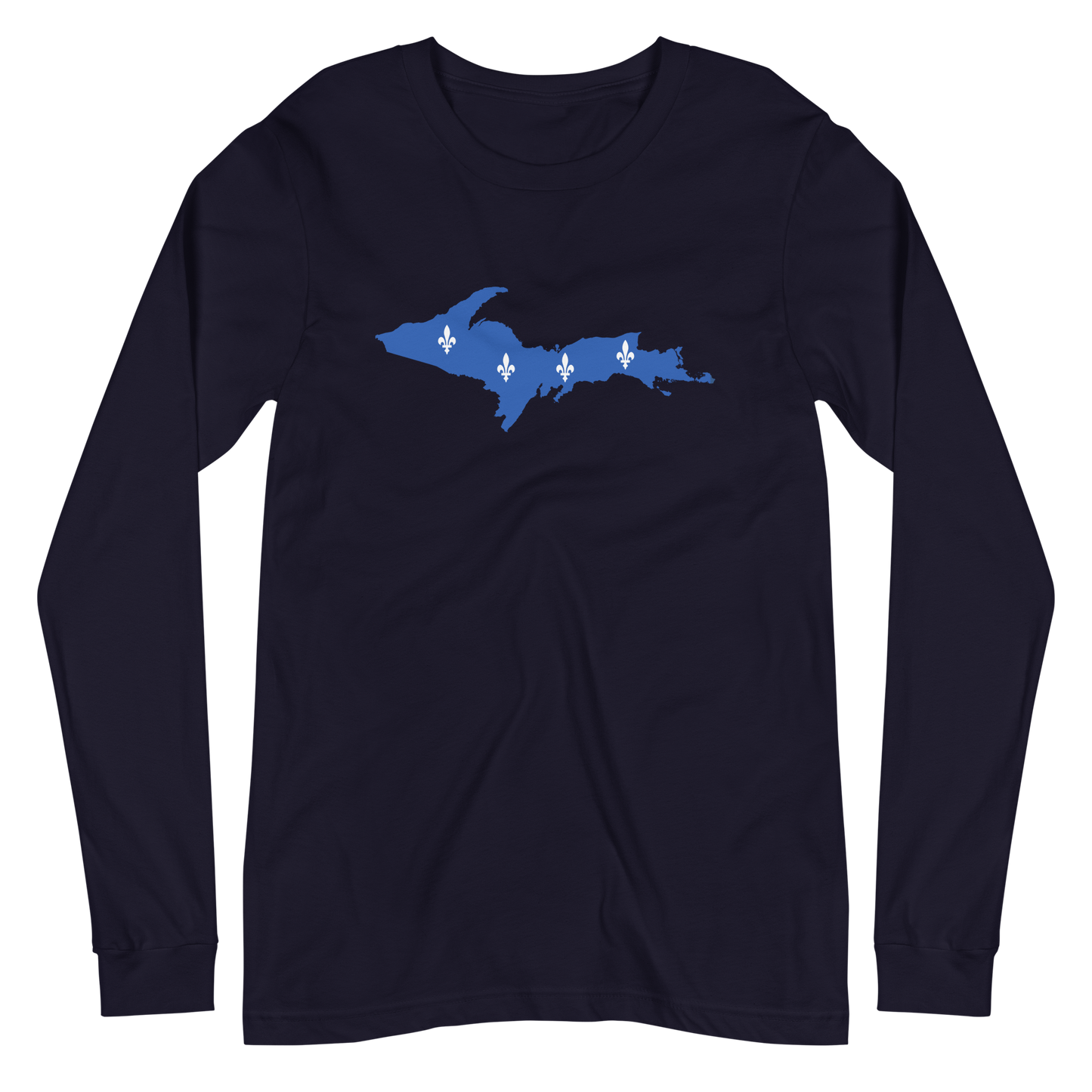 Michigan Upper Peninsula T-Shirt (w/ UP Quebec Flag Outline) | Unisex Long Sleeve