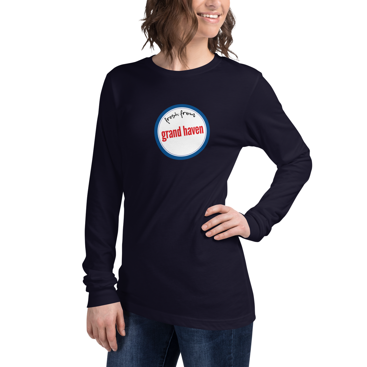 'Fresh From Grand Haven' Long Sleeve T-Shirt (Hypermarket Parody) | Unisex