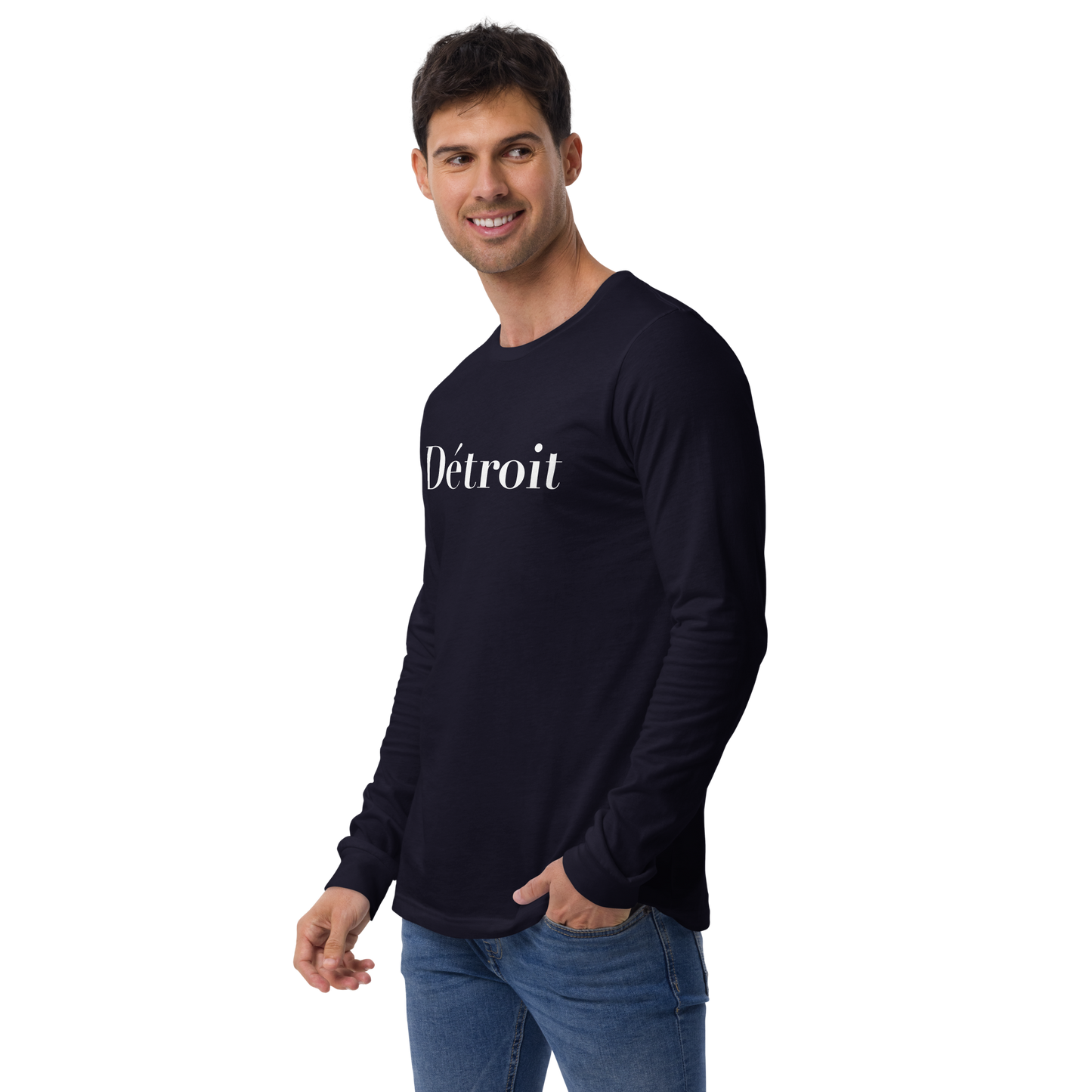 'Détroit' T-Shirt (Didot Font) | Unisex Long Sleeve