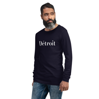 'Détroit' T-Shirt (Didot Font) | Unisex Long Sleeve