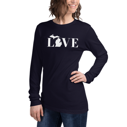 Michigan 'Love' T-Shirt (Didone Font) | Unisex Long Sleeve