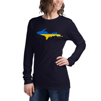 Michigan Upper Peninsula T-Shirt (w/ UP Ukraine Outline) | Unisex Long Sleeve