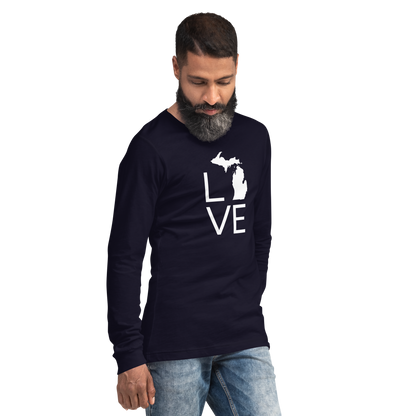 Michigan 'Love' T-Shirt (Thin Sans Font) | Unisex Long Sleeve