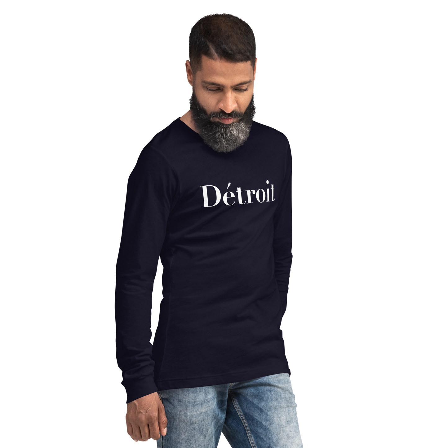 'Détroit' T-Shirt (Didot Font) | Unisex Long Sleeve