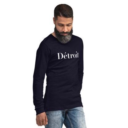 'Détroit' T-Shirt (Didot Font) | Unisex Long Sleeve