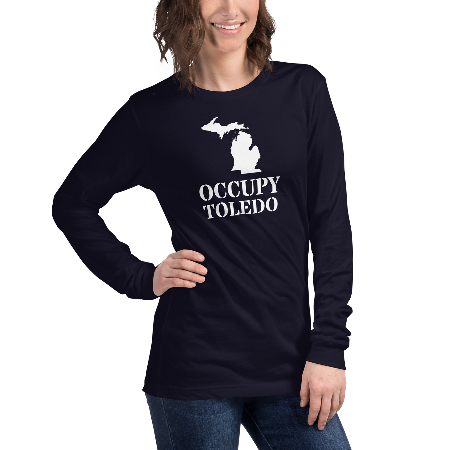 'Occupy Toledo' T-Shirt (w/ Corrected Michigan Outline) | Unisex Long Sleeve