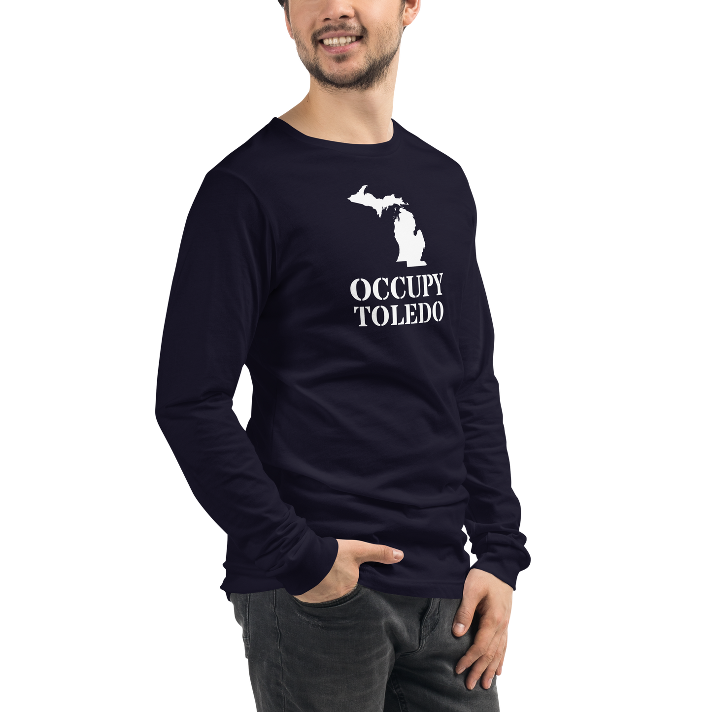 'Occupy Toledo' T-Shirt (w/ Corrected Michigan Outline) | Unisex Long Sleeve