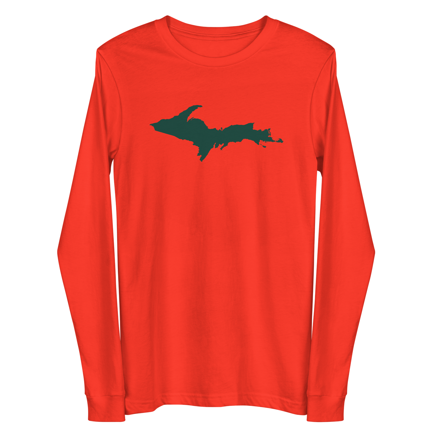 Michigan Upper Peninsula T-Shirt (w/ Green UP Outline) | Unisex Long Sleeve