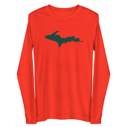 Michigan Upper Peninsula T-Shirt (w/ Green UP Outline) | Unisex Long Sleeve