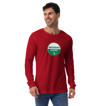 'Michigan Grown' Long Sleeve T-Shirt (Organic Certification Parody)