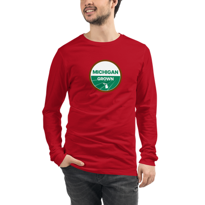 'Michigan Grown' Long Sleeve T-Shirt (Organic Certification Parody)