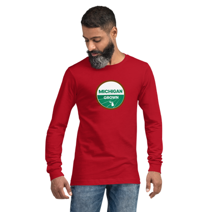 'Michigan Grown' Long Sleeve T-Shirt (Organic Certification Parody)