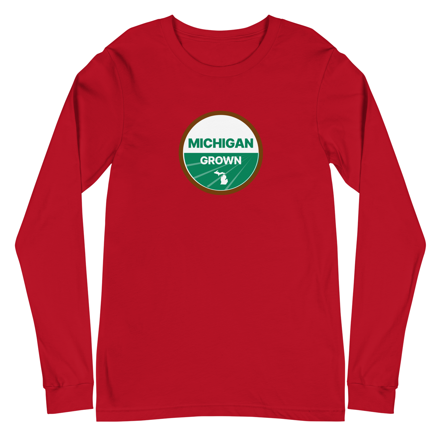 'Michigan Grown' Long Sleeve T-Shirt (Organic Certification Parody)