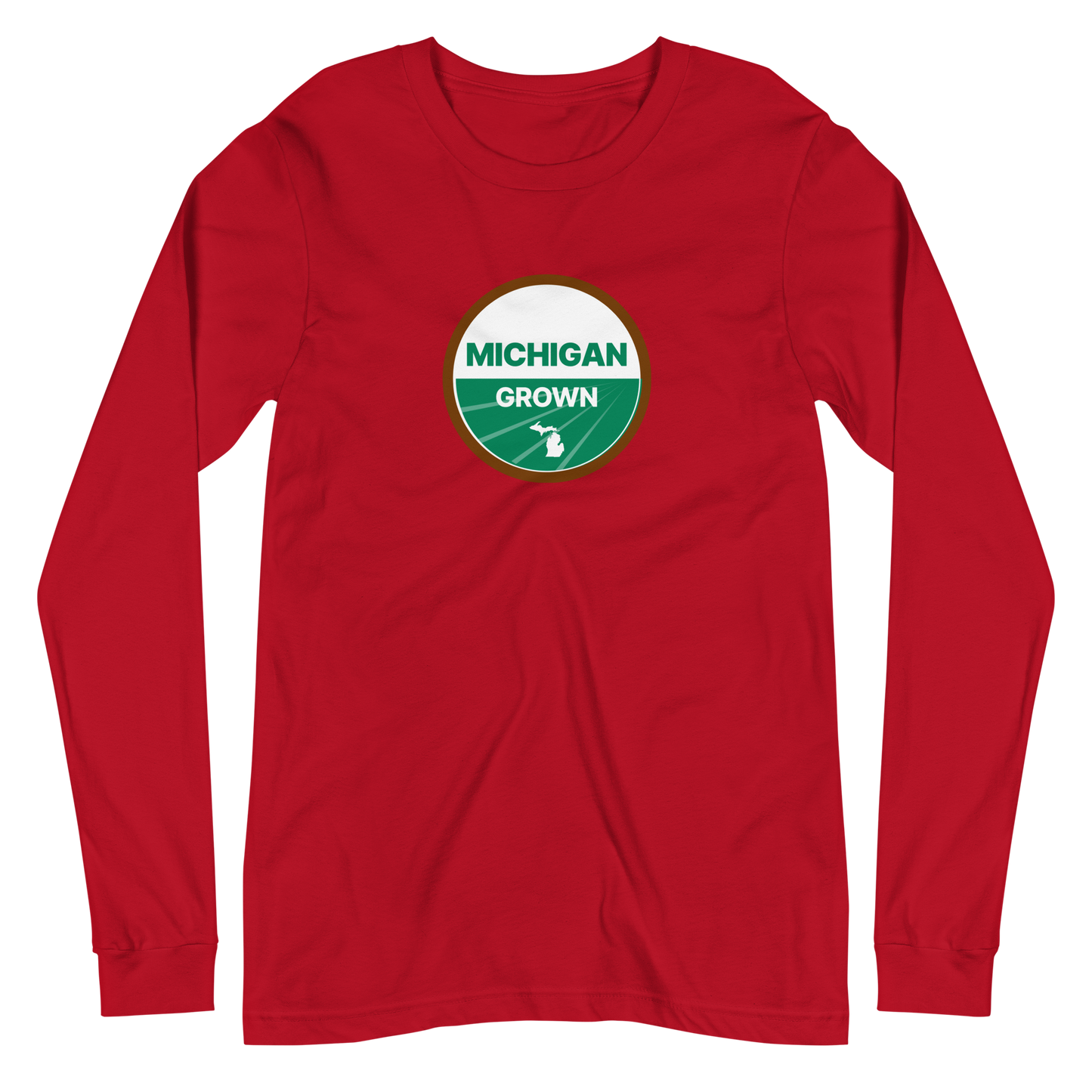 'Michigan Grown' Long Sleeve T-Shirt (Organic Certification Parody)