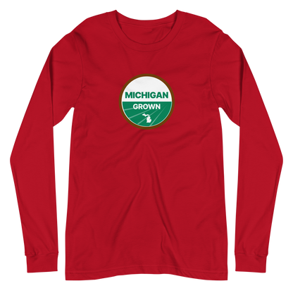 'Michigan Grown' Long Sleeve T-Shirt (Organic Certification Parody)