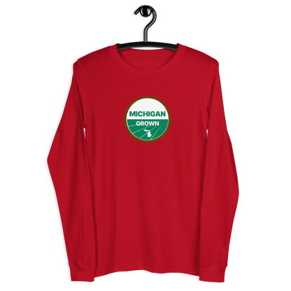 'Michigan Grown' Long Sleeve T-Shirt (Organic Certification Parody)