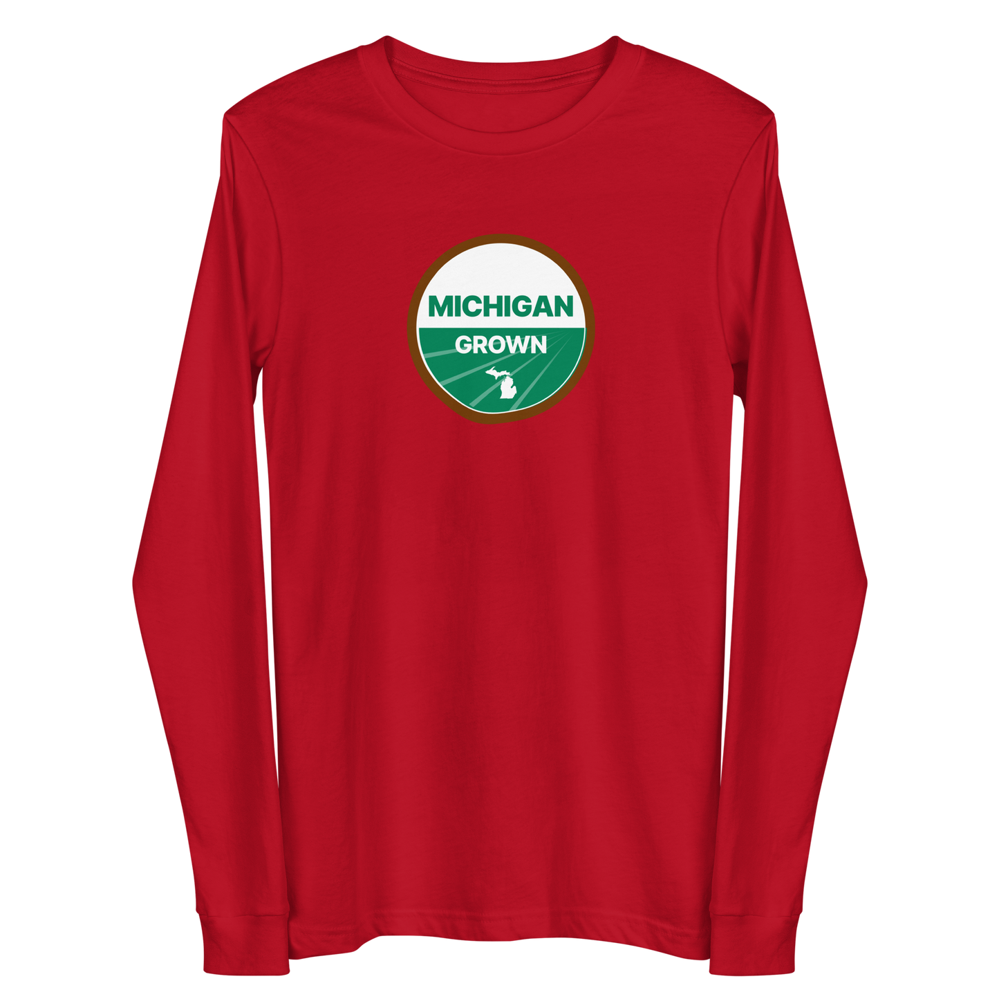 'Michigan Grown' Long Sleeve T-Shirt (Organic Certification Parody)