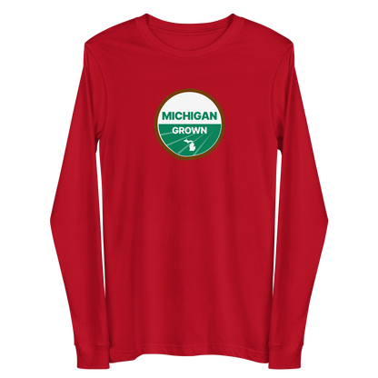 'Michigan Grown' Long Sleeve T-Shirt (Organic Certification Parody)