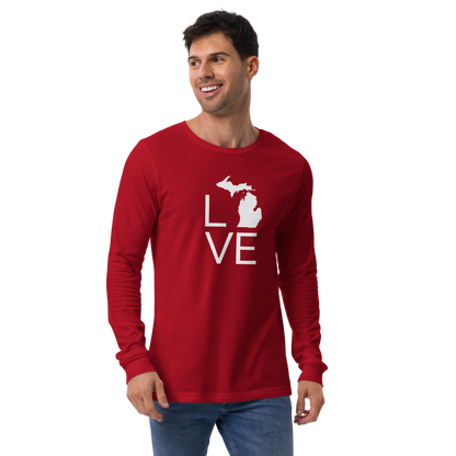 Michigan 'Love' T-Shirt (Thin Sans Font) | Unisex Long Sleeve