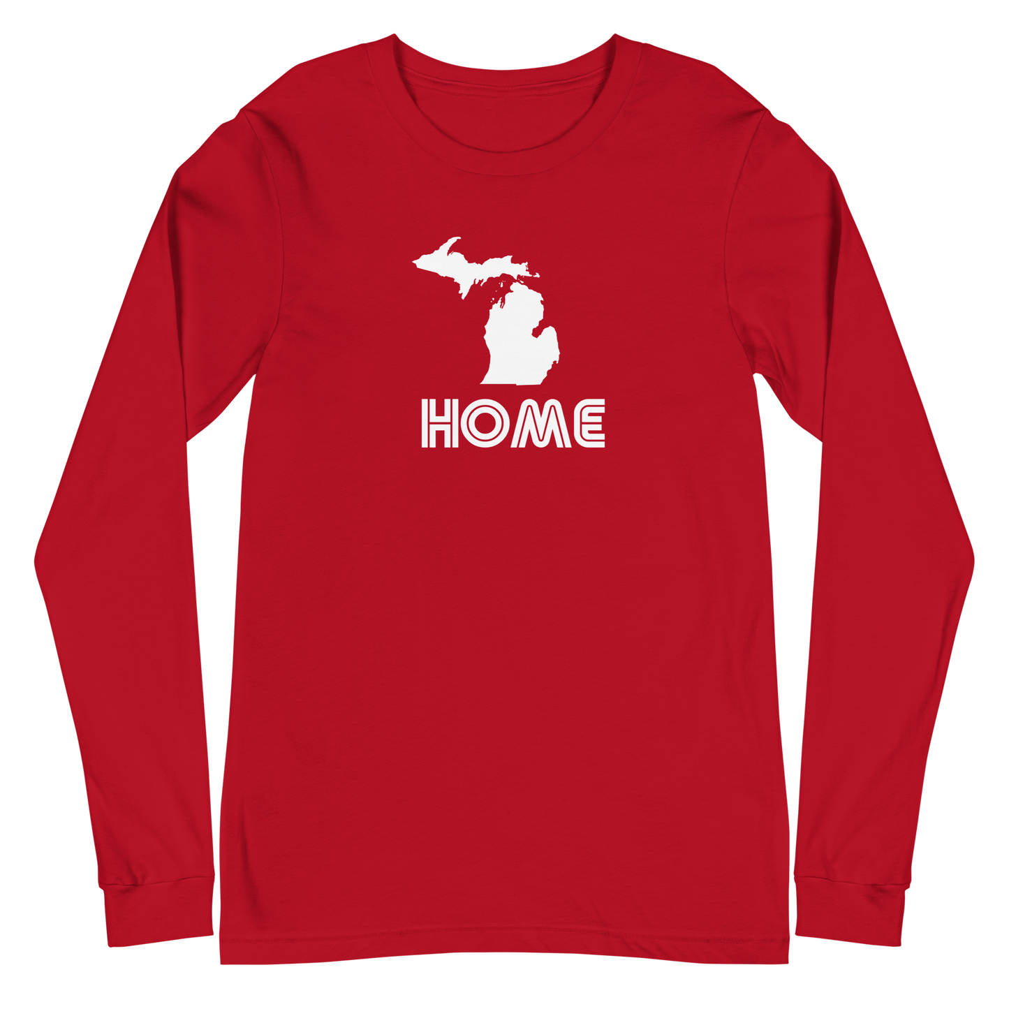 Michigan 'Home' T-Shirt (1970s Audiophile Font) | Unisex Long Sleeve