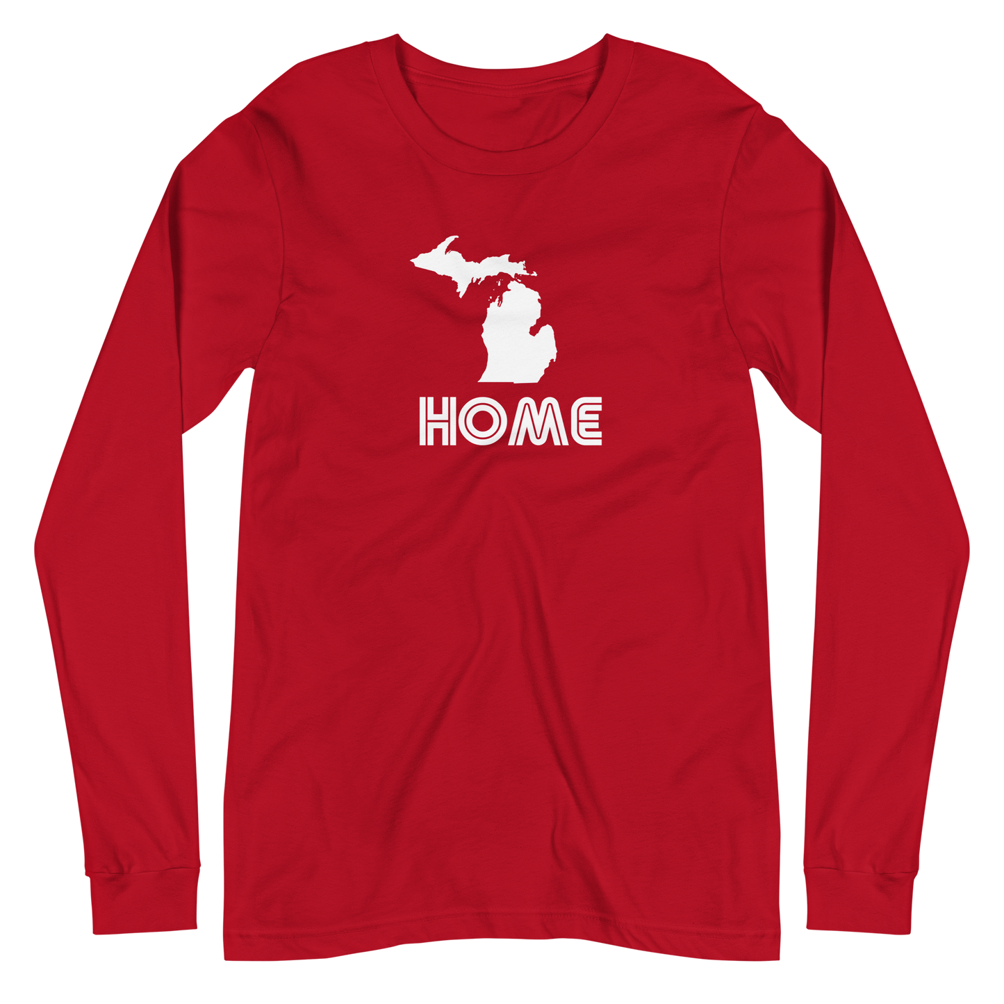 Michigan 'Home' T-Shirt (1970s Audiophile Font) | Unisex Long Sleeve