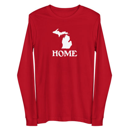 Michigan 'Home' T-Shirt (Woodcut Font) | Unisex Long Sleeve