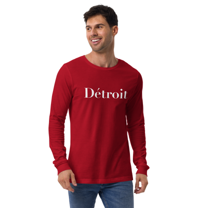 'Détroit' T-Shirt (Didot Font) | Unisex Long Sleeve