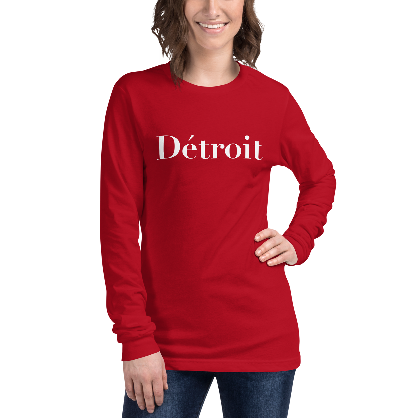 'Détroit' T-Shirt (Didot Font) | Unisex Long Sleeve