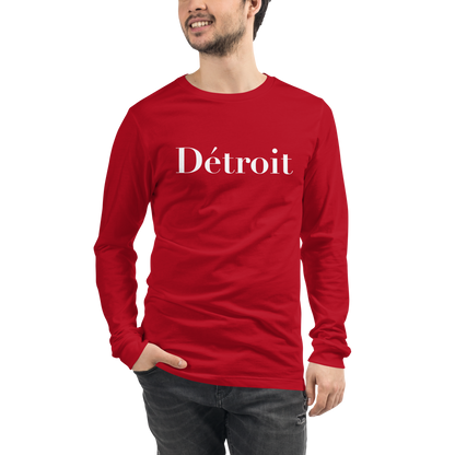 'Détroit' T-Shirt (Didot Font) | Unisex Long Sleeve