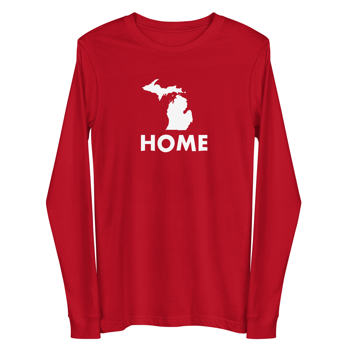 Michigan 'Home' T-Shirt (Geometric Sans Font) | Unisex Long Sleeve