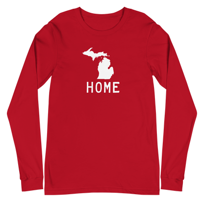 Michigan 'Home' T-Shirt (Licence Plate Font) | Unisex Long Sleeve